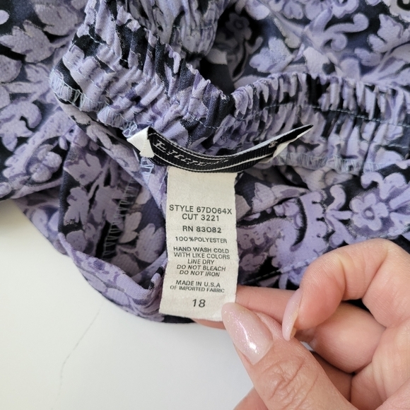 Fitting Image Vintage 90s Paisley Maxi lightweight Skirt‎ size 18 A-Line - Picture 9 of 12